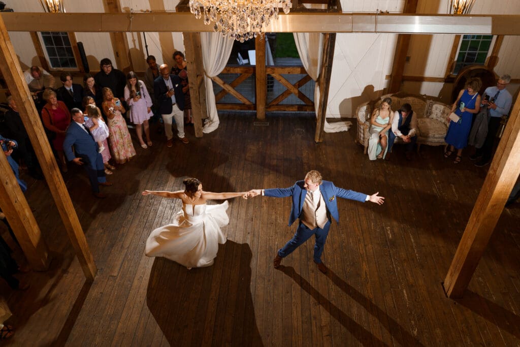 Bride and groom dance