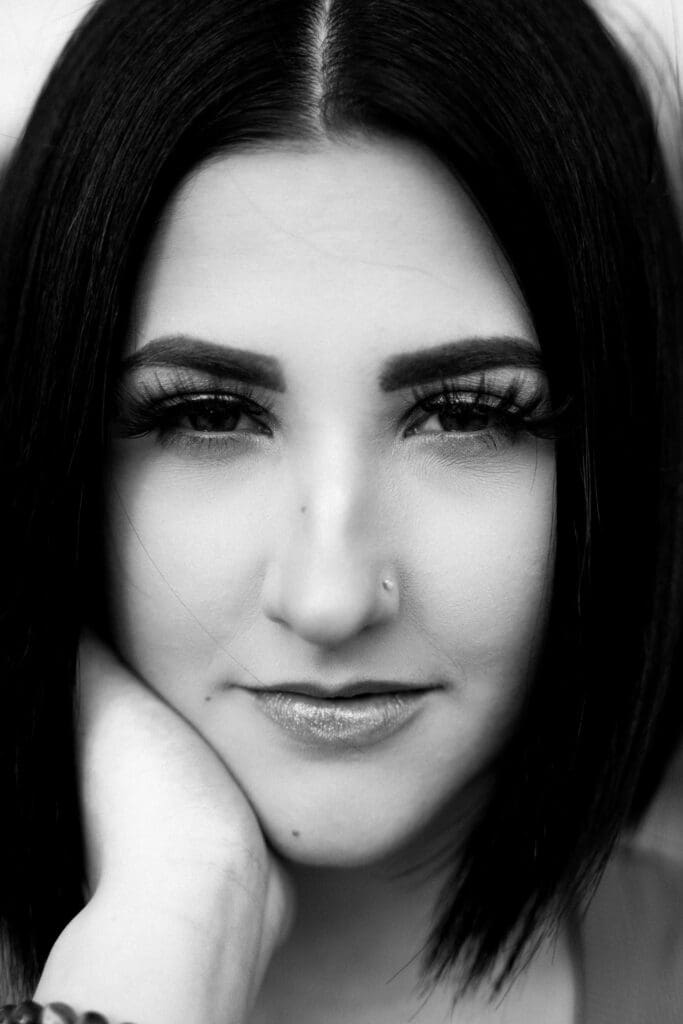 Close up senior portrait in Columbus, Ohio.