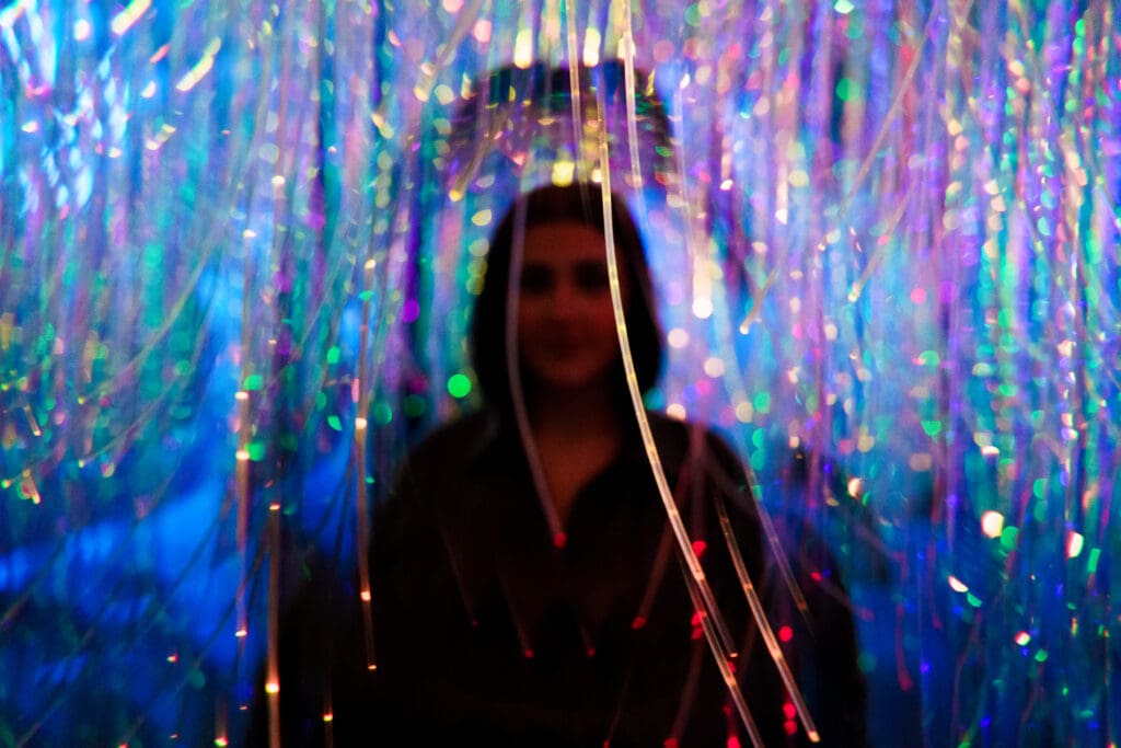 Creative, unique senior portrait at Otherworld in Columbus, Ohio.