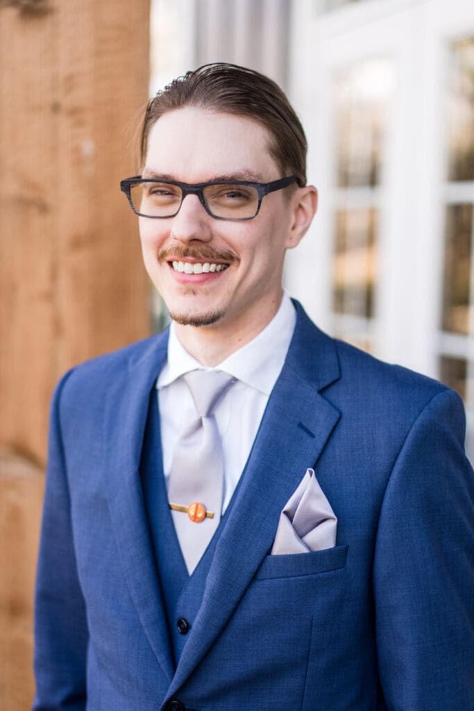 Portrait of the Groom at The Estate at New Albany