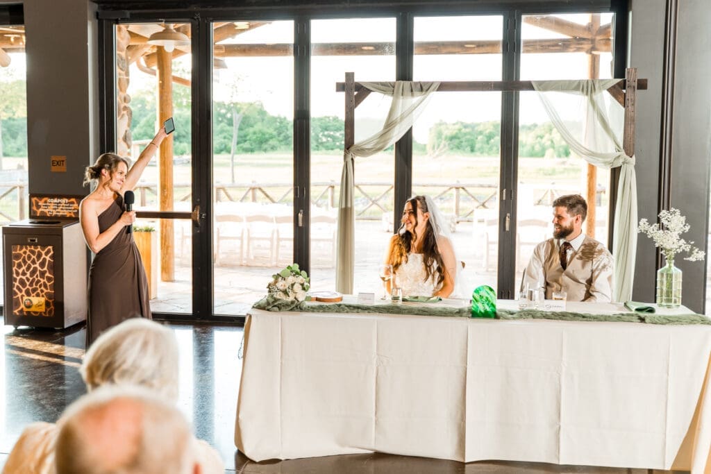 Wedding toast at the Columbus Zoo and Aquarium