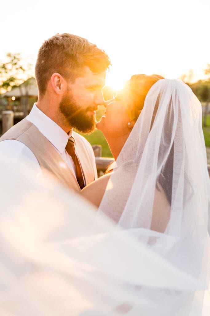 Golden hour couple portrait at the Columbus Zoo and Aquarium Africa Event Center