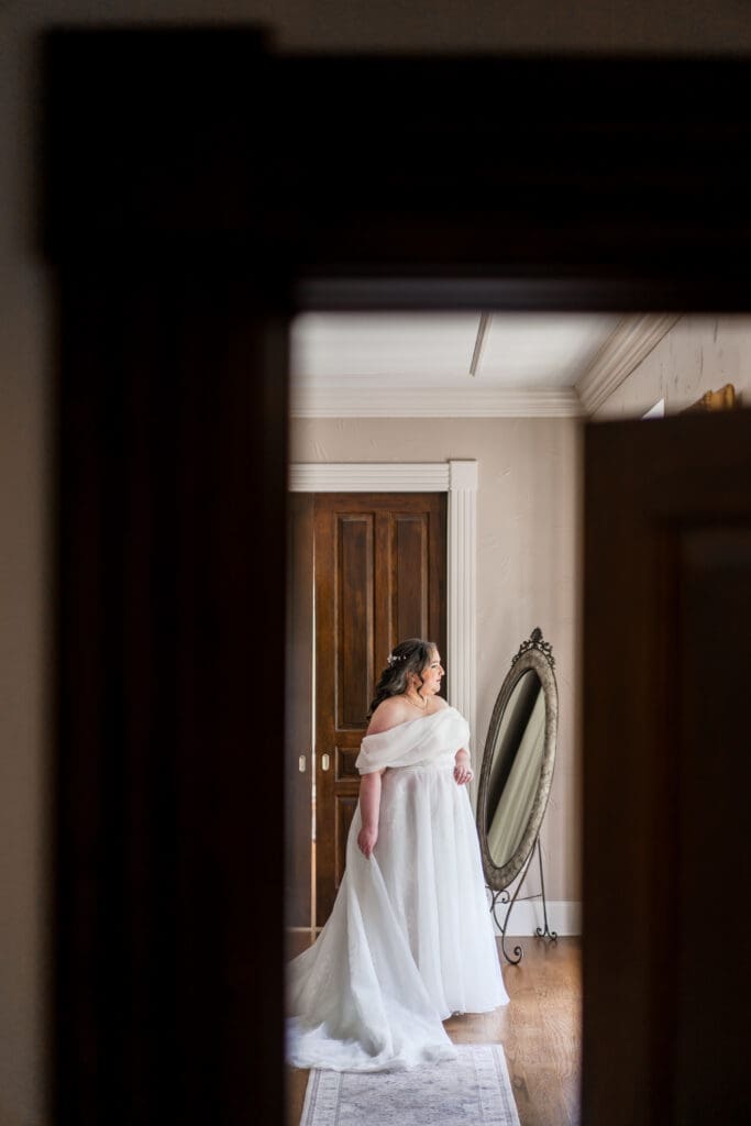 Bridal portrait at the Dempsey Event Center in Delaware, Ohio.