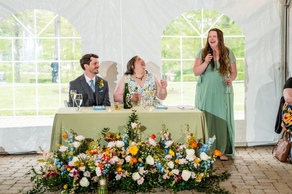 The Maid of Honor's toast at the Dempsey Event Center in Delaware, Ohio.
