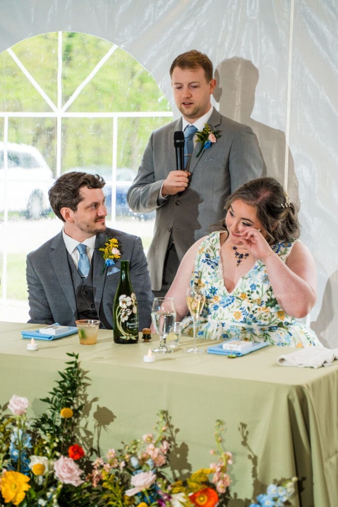 The Best Man's toast at the Dempsey Event Center in Delaware, Ohio.