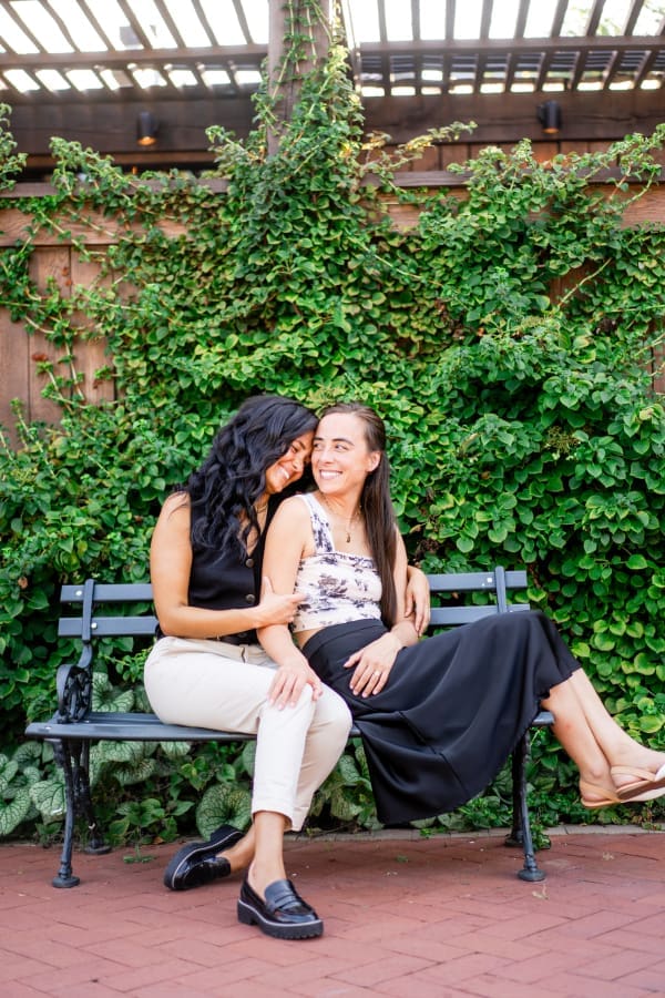 LGBTQ+ engagement photos in German Village