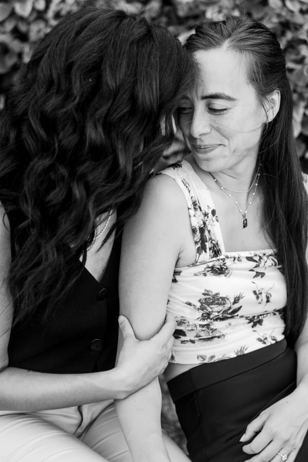 LGBTQ+ engagement photos in German Village