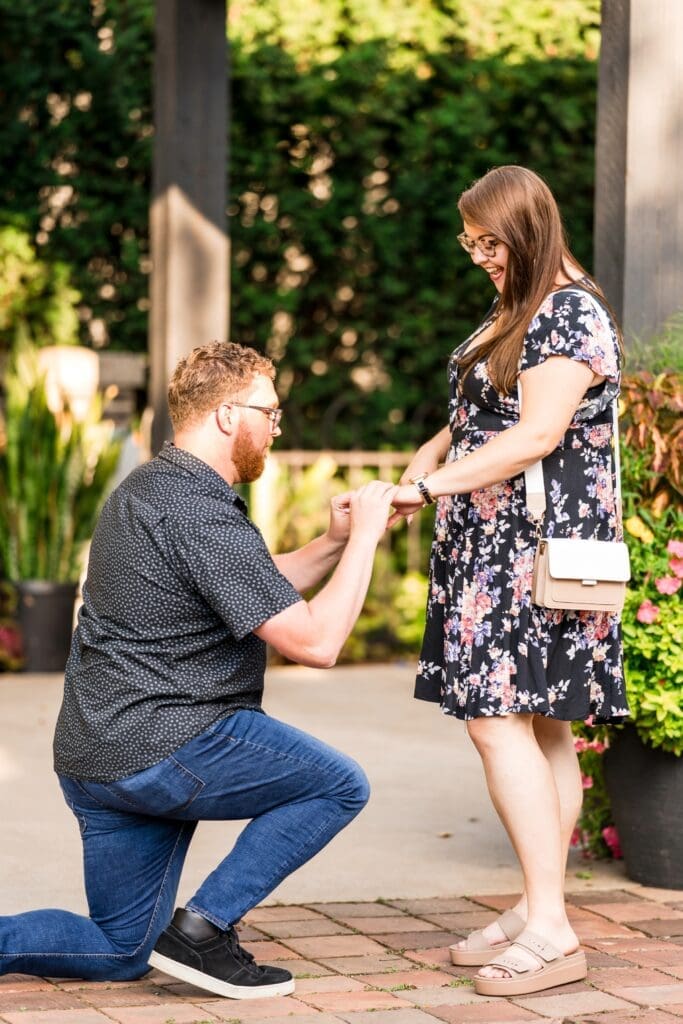 Proposal at Frank Fetch Park in German Village.