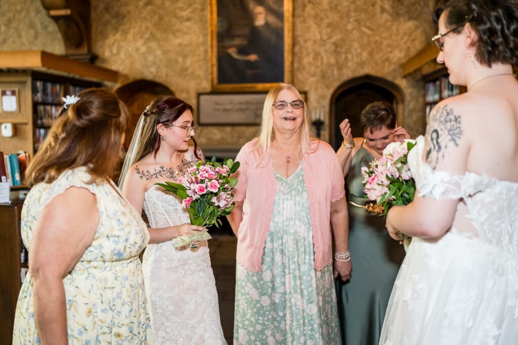Columbus Ohio LGBTQ+ wedding at Wagnalls Memorial Library