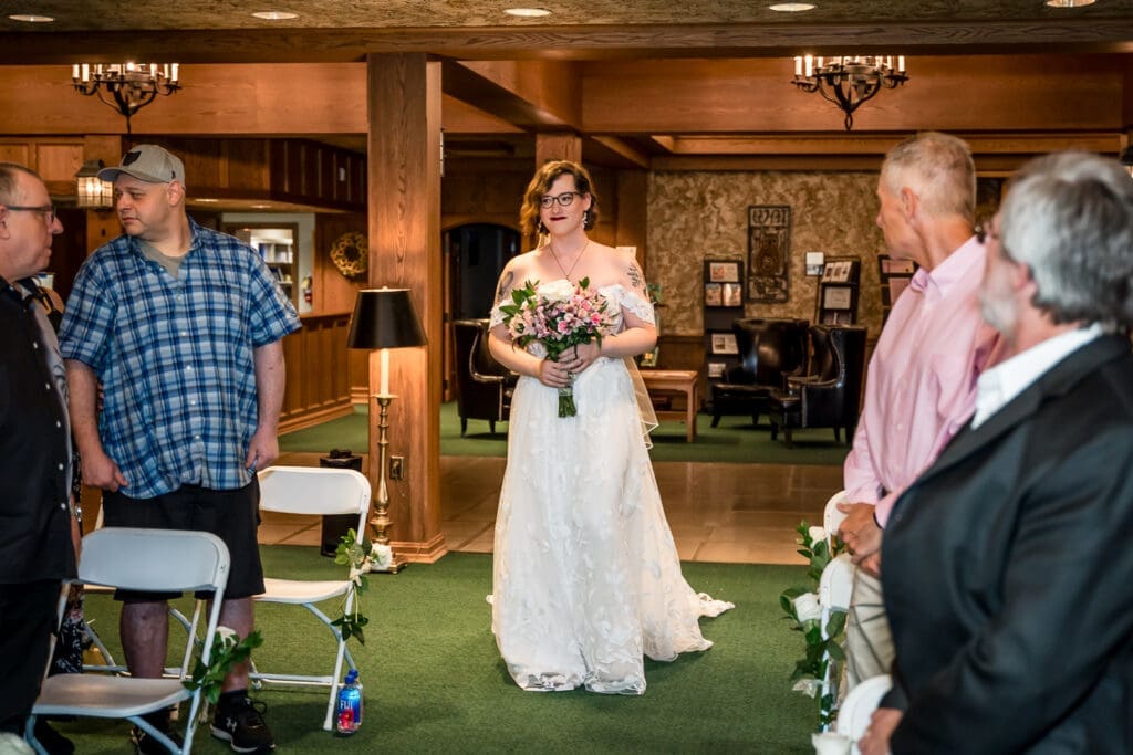 Columbus Ohio LGBTQ+ wedding at Wagnalls Memorial Library