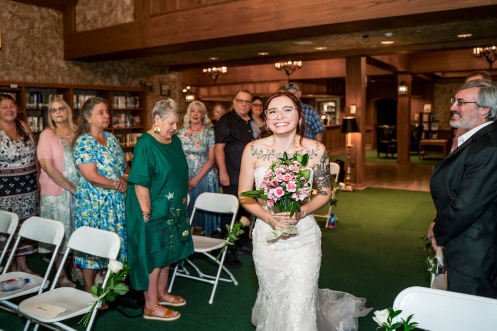 Columbus Ohio LGBTQ+ wedding at Wagnalls Memorial Library