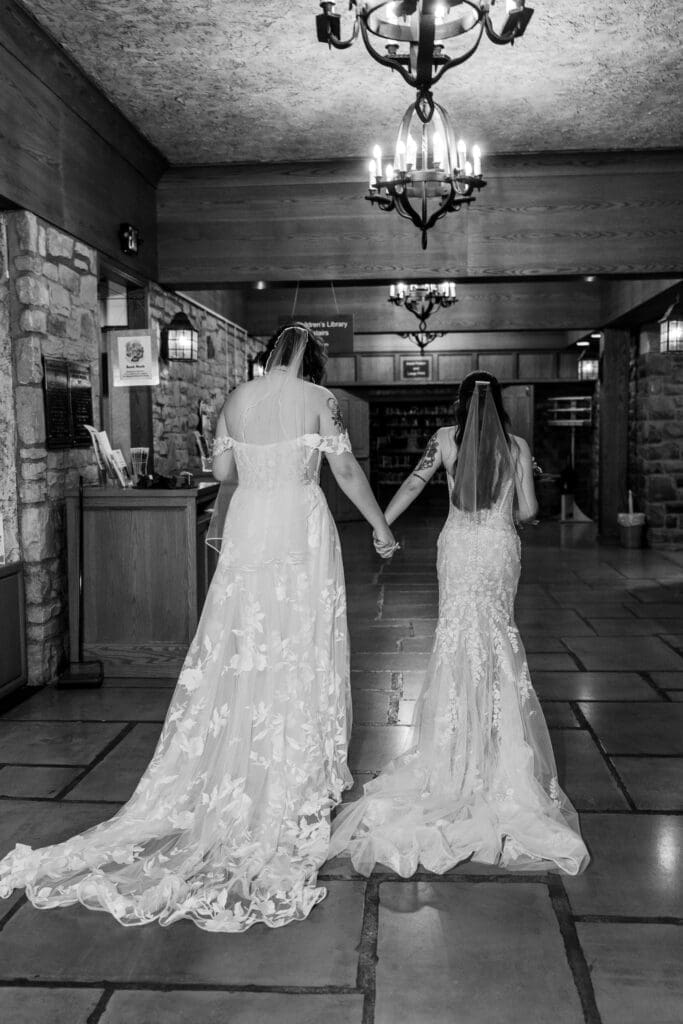 Columbus Ohio LGBTQ+ wedding at Wagnalls Memorial Library