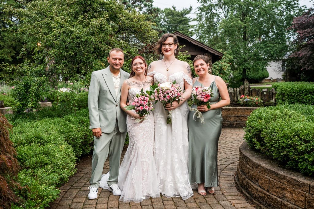 Columbus Ohio LGBTQ+ wedding at Wagnalls Memorial Library