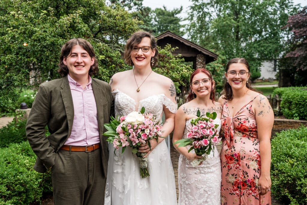 Columbus Ohio LGBTQ+ wedding at Wagnalls Memorial Library