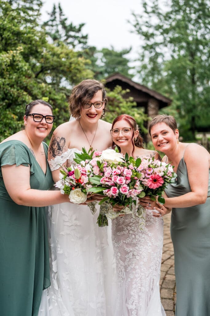 Columbus Ohio LGBTQ+ wedding at Wagnalls Memorial Library