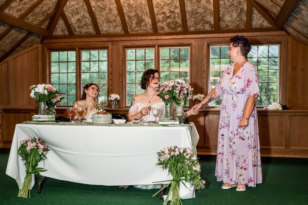 Columbus Ohio LGBTQ+ wedding at Wagnalls Memorial Library