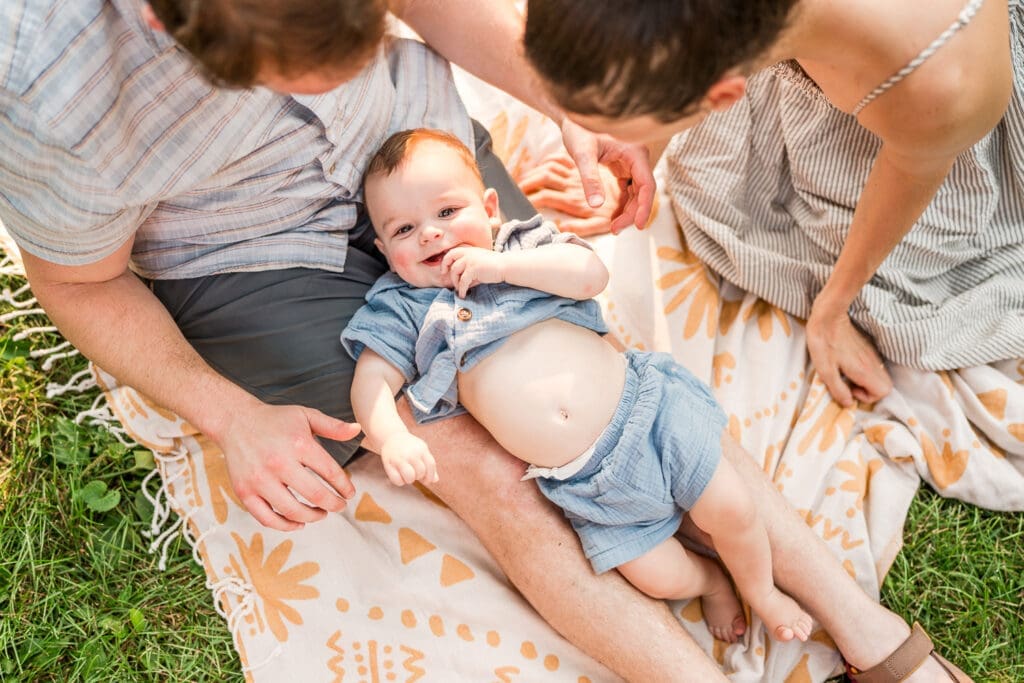 Summer family photos at the Columbus Park of Roses