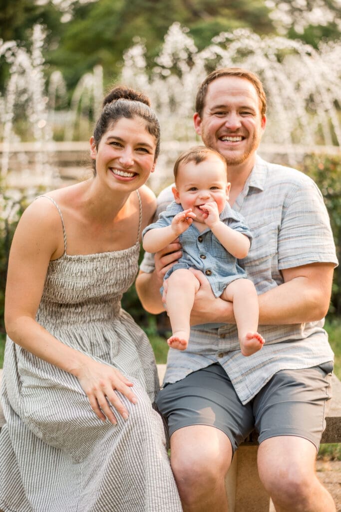 Summer family photos at the Columbus Park of Roses