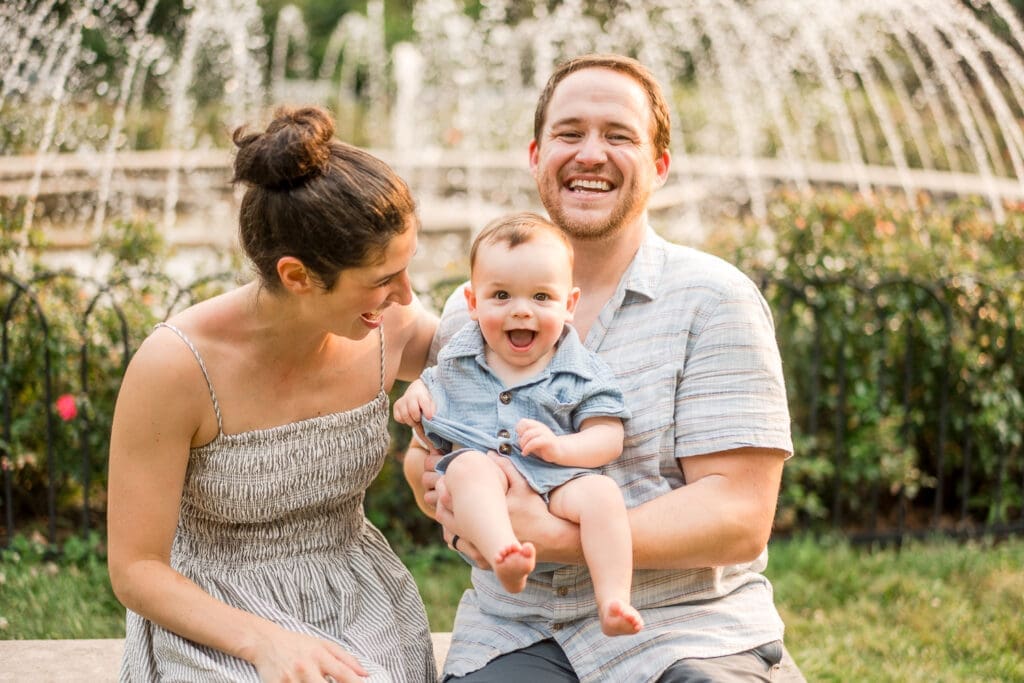 Summer family photos at the Columbus Park of Roses