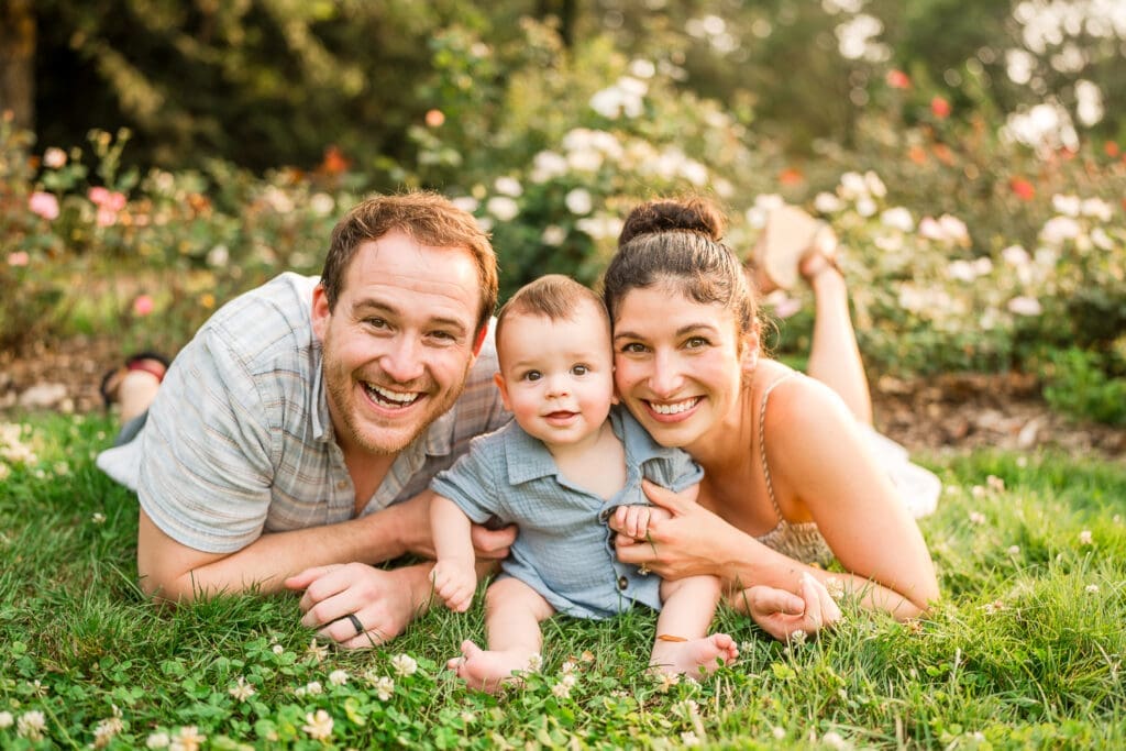 Summer family photos at the Columbus Park of Roses