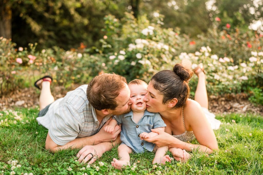 Summer family photos at the Columbus Park of Roses