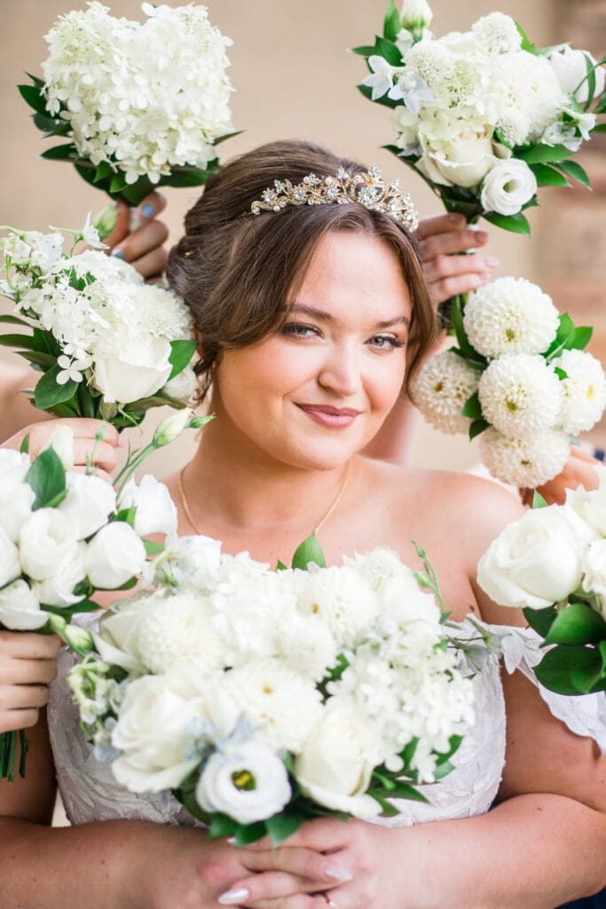 Bridal portrait at a wedding a Pinnacle Golf Course in Grove City, Ohio.