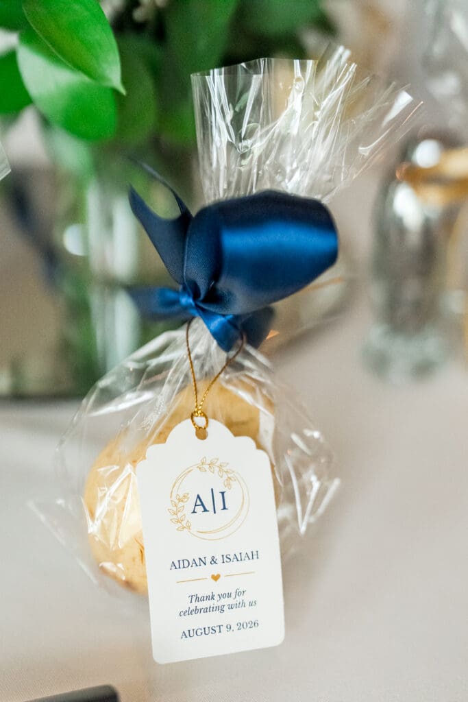 Guest favor at a wedding a Pinnacle Golf Course in Grove City, Ohio.