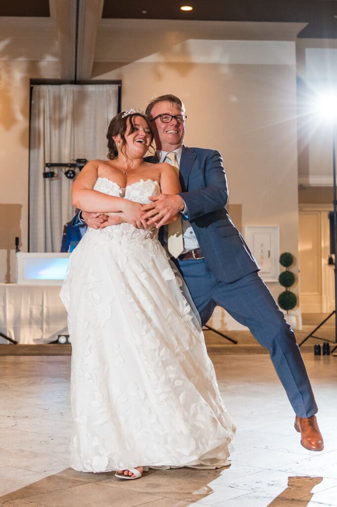 Father daughter dance at a wedding at Pinnacle Golf Club in Grove City, Ohio.